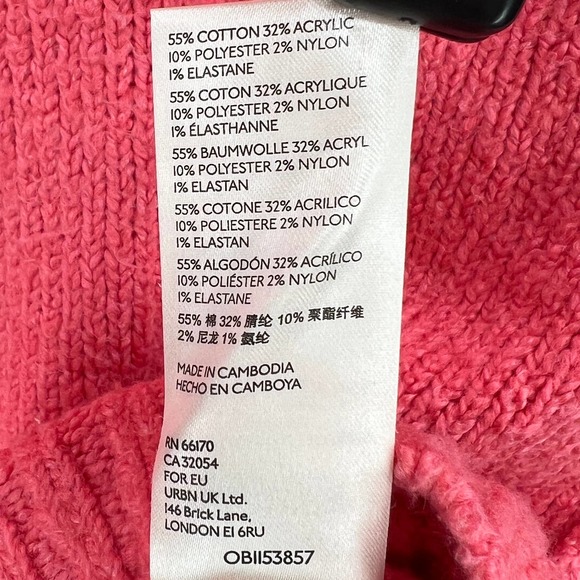 FREE PEOPLE Sweater Womens Small Pink Brookside Tunic Pullover Oversized Slouchy - Picture 13 of 16